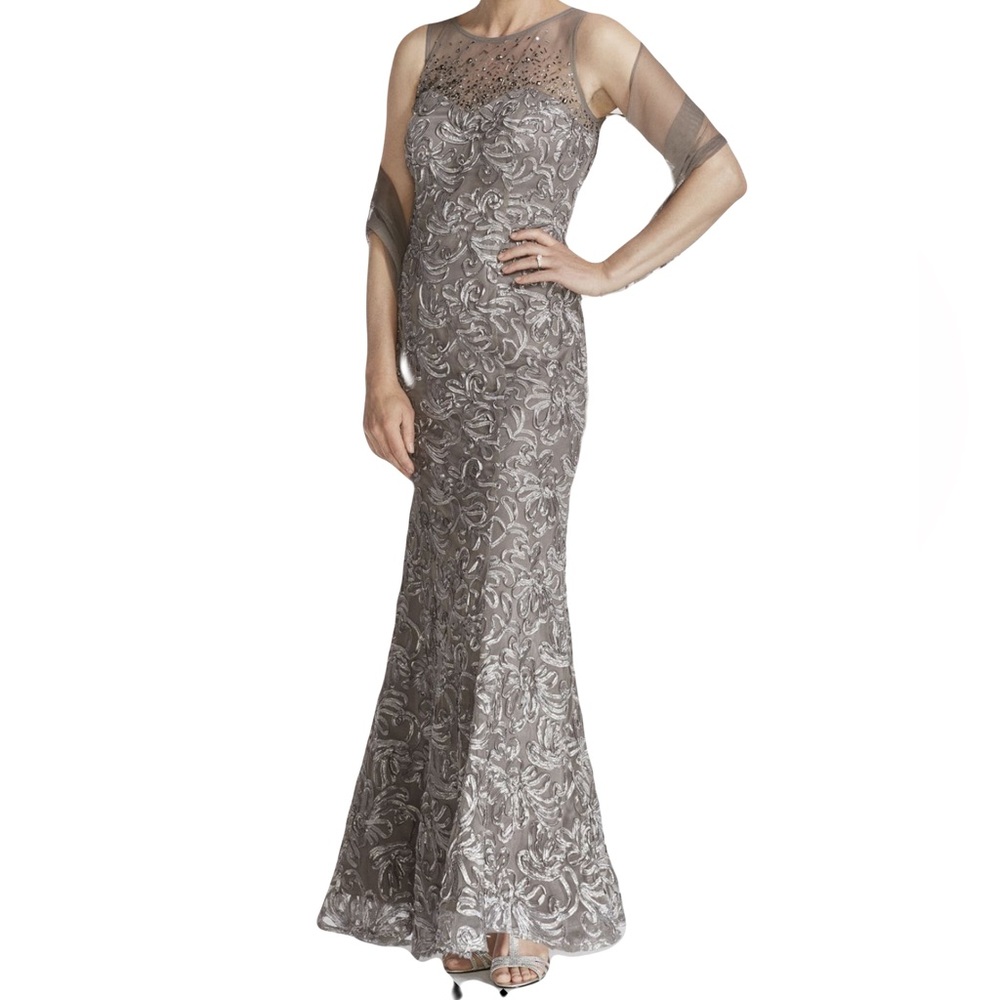 Like NEW SLNY Maxi Grey Dress size 16